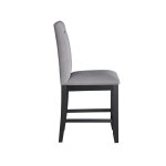 Yves 24″ Counter Stool, Grey Upholstered - Image 5
