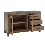 Grayson 6-piece Marble Top Counter Storage Dining Set - Image 3