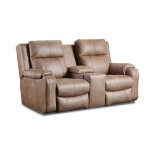Contour Power Headrest Console Loveseat with Hidden Cupholders & Next Level