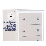 Cassie Illuminating 5-drawer Chest, Shimmering Pearl Finish - Image 7