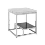 Aston White Marble End Table - Image 6