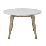Vida 5-piece 48″ Round White Marble Dining Set - Image 10