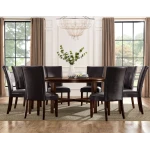Hartford 72 Inch Table 7 Piece Set, Brown Chairs - Image 2