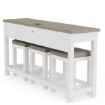 Sofa Table W/3 Stools - Image 5
