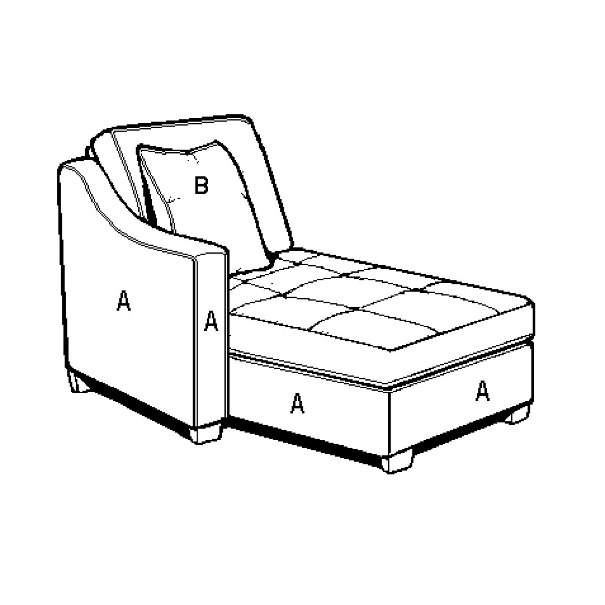 e23e672e435a52d9f31f23addf82d2d4 M2086-49 LHF Storage Chaise - Image 1