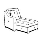 M2086-49 LHF Storage Chaise