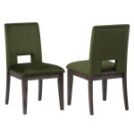 Evan 6-piece 78-96-inch Table Set With Green Velvet Chairs - Image 18