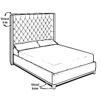 HB95K Fabric Head Board