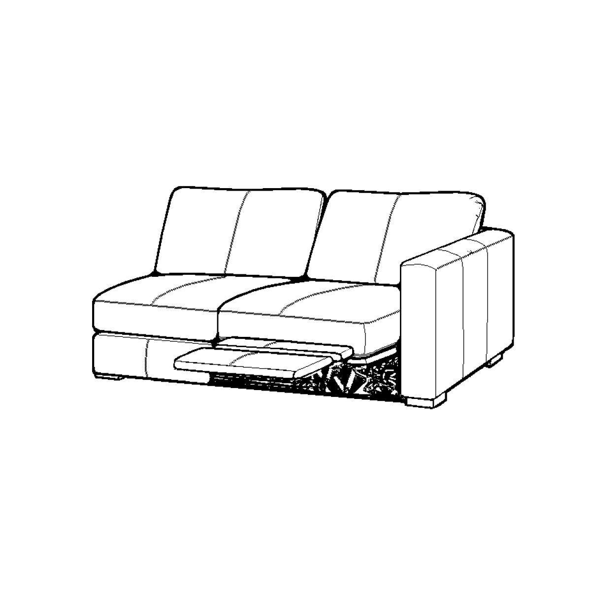 e5f448cff5bfaac71bc0dec5895c8b07 M3900P-52 RHF Power Loveseat-no drawer - Image 1