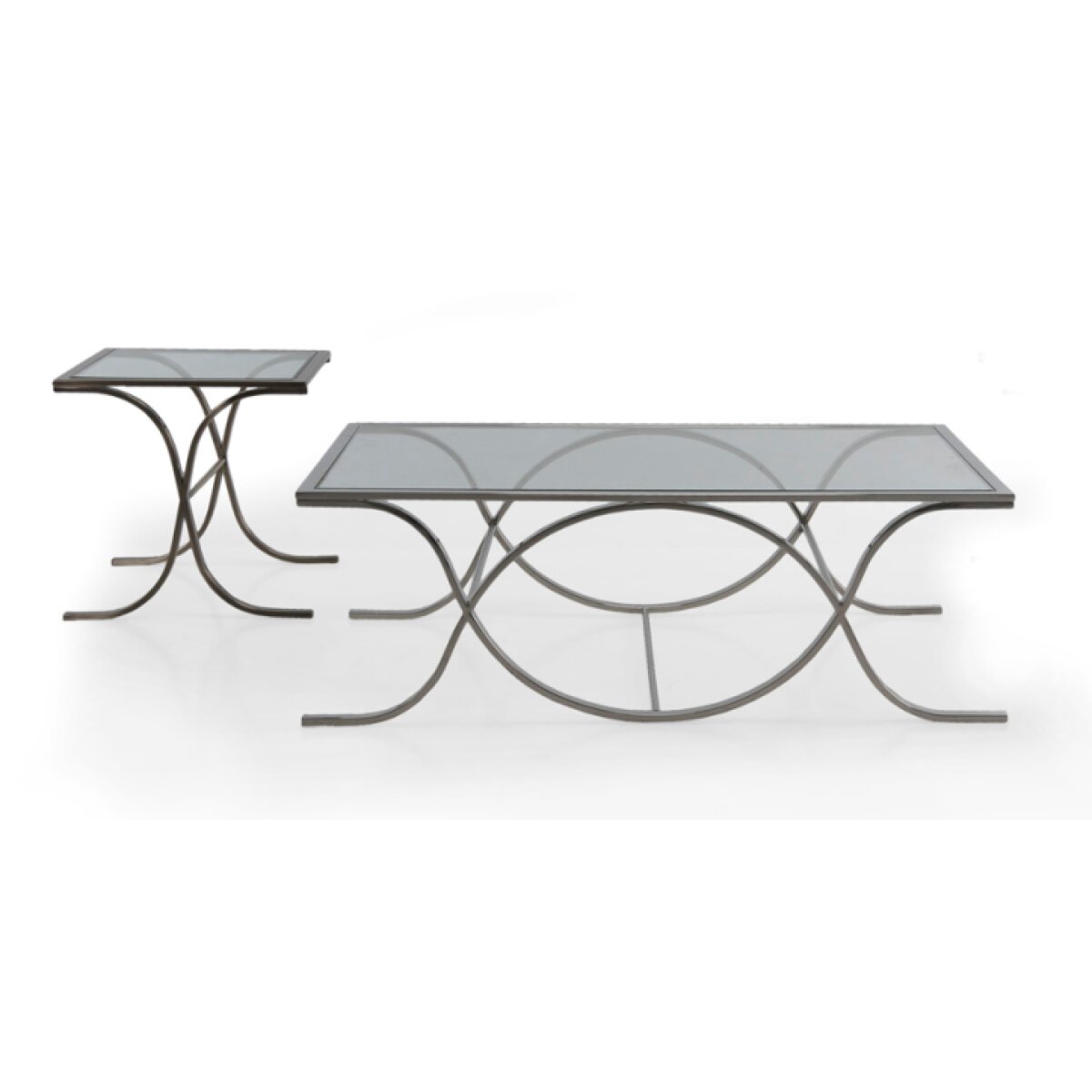 e64f3ed23febba04b3bc001b833ed00e DNA Glass SILVER Rect Coffee Table Box1 of 2 - Image 1