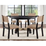 Aubrey 5-piece 54″ Round Dining Table Set