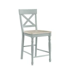Darcy 5-piece 64-82″counter Set With 18-inch Leaf, Mint Green And Washed Linen Finish - Image 13
