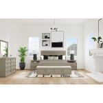 Cascade California King Illuminated Panel Uph Storage Bed