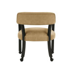 Rylie Captains Chair, Black Finish With Sand Vegan Leather - Image 6