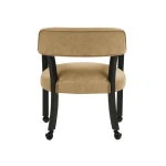Rylie Captains Chair, Black Finish With Sand Vegan Leather - Image 5