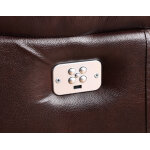 Denver Dual-power 6-piece Leather Sectional, Brown - Image 3