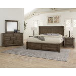 Cool Rustic Queen Mansion Bed With Footboard Storage - Image 3