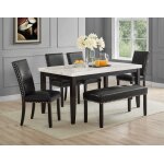 Westby Black Pu Dining Bench W/nailhead - Image 3