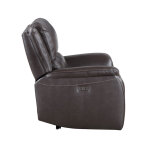 Alexandria Leather Power Recliner, Chocolate - Image 8