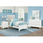Bonanza TWIN UPHOLSTERED BED 3/3 - LINEN - Image 3