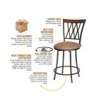 Sedona 24″ Counter Stool, Swivel - Image 4