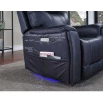 Lexington Triple-power Media Recliner, Ocean Blue - Image 6