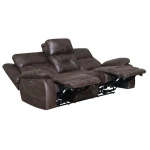 Aria Dual-power Reclining Sofa, Saddle Brown - Image 6