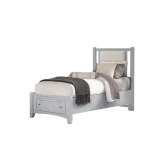 Bonanza Twin Upholstered Storage Bed 3/3 - Linen - BB26-331-031-033B-302-333
