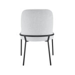 Conrad 5-piece 48″ Round White Marble Dining Set With Black Base - Image 14