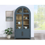 Magnolia Curio, Dusty Blue With Weathered Sand Interior