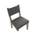 Aubrey Side Chair, Gray Vegan Leather With Driftwood Finish - Image 9