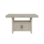 Garland 60-80″ Counter Table With 20″ Leaf, Greige Finish - Image 13
