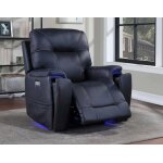 Lexington Triple-power Media Recliner, Ocean Blue - Image 3