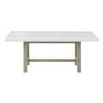 Carena 78-inch Rectangle White Marble Top - Image 5