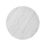 Vida 5-piece 48″ Round White Marble Dining Set - Image 18