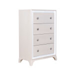 Cassie Illuminating 5-drawer Chest, Shimmering Pearl Finish - Image 5