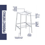 Zena 30″ Backless Bar Stool - Image 5