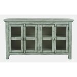Rustic Shore 4 Door Low Accent Cabinet
