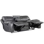 Keily Sofa, Manual Reclining, Drop-down Console, Grey - Image 6