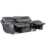 Keily Sofa, Manual Reclining, Drop-down Console, Grey - Image 5