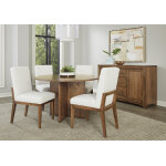 Crafted Cherry Dining by Ben & Erin Napier 48 inch ROUND TABLE w/ Wood Base - Image 6