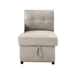 Noah Reversible Storage Chaise, Tan