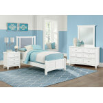 Bonanza TWIN UPHOLSTERED BED 3/3 - BLUE - Image 3