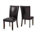 Hartford Vegan Leather Side Chair, Brown - Image 7