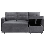 Noah Flippable, Convertible Storage Sleeper Chofa, Gray - Image 11