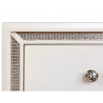Cassie Illuminating Glam Nightstand, Shimmering Pearl Finish - Image 3