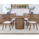 Colvin 5-piece 52-inch Round Dining Set, Brown - Image 3