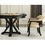 Rylie Captains Chair, Black Finish With Sand Vegan Leather - Image 10