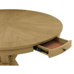Rylie 48-inch Round Counter Table Top With 4 Drawers, Caramel Finish - Image 4
