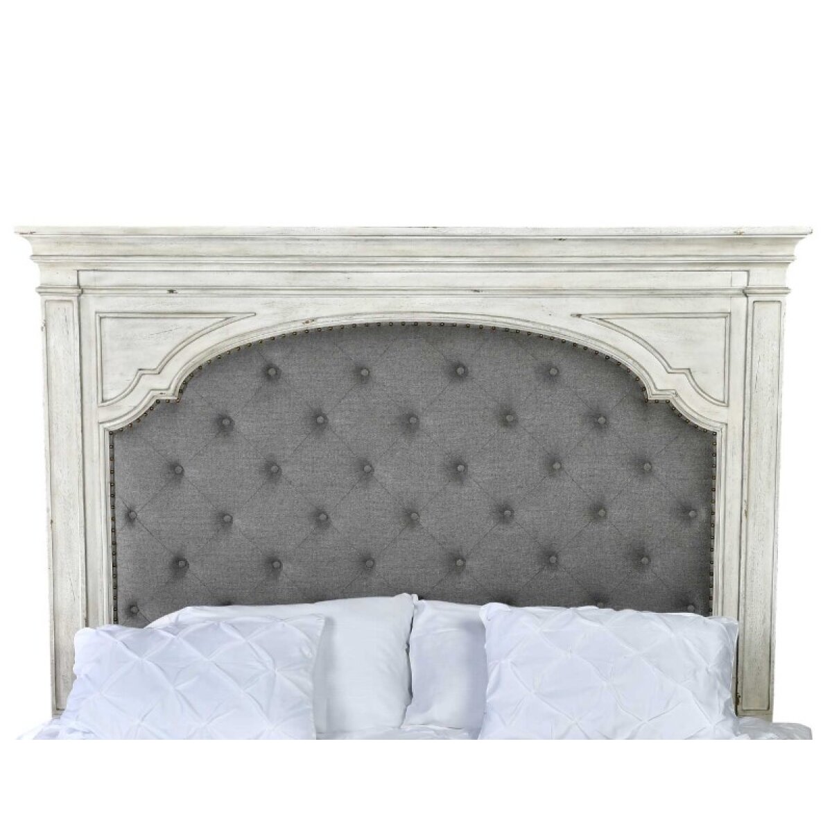 f9c98eac4036885364ef408929dd4bd6 Highland Park King Headboard, Cathedral White - Image 1